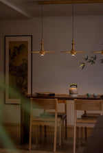 Wooden Spin Pendant Light