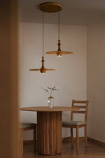 Wooden Spin Pendant Light