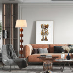 Wooden Square Stack Floor Lamp 19.7"