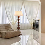 Wooden Square Stack Floor Lamp 19.7"