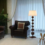 Wooden Square Stack Floor Lamp 19.7"