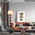 Wooden Square Stack Floor Lamp 19.7"