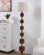 Wooden Square Stack Floor Lamp 19.7"