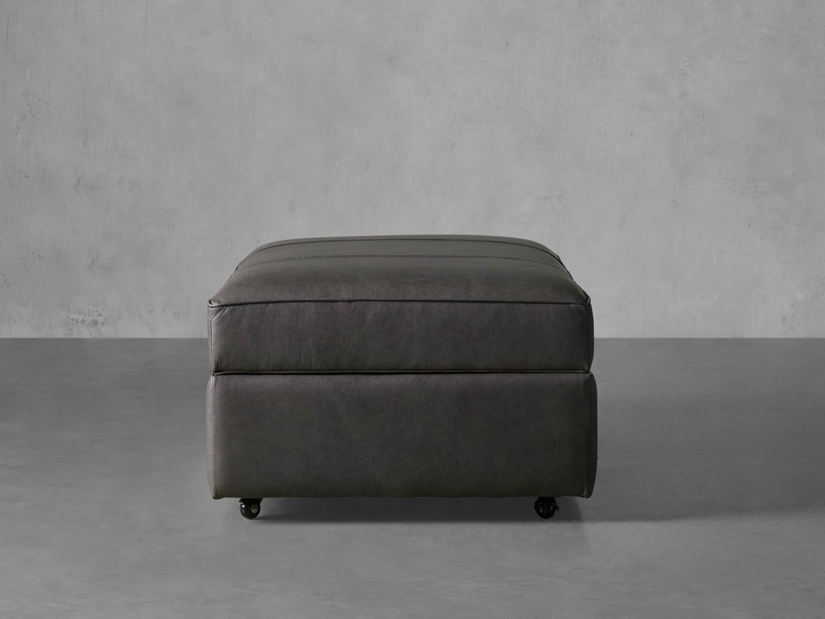 Filmore Leather Storage Ottoman
