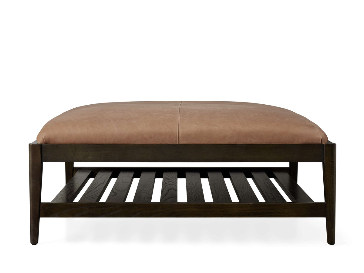 Kent Leather Ottoman