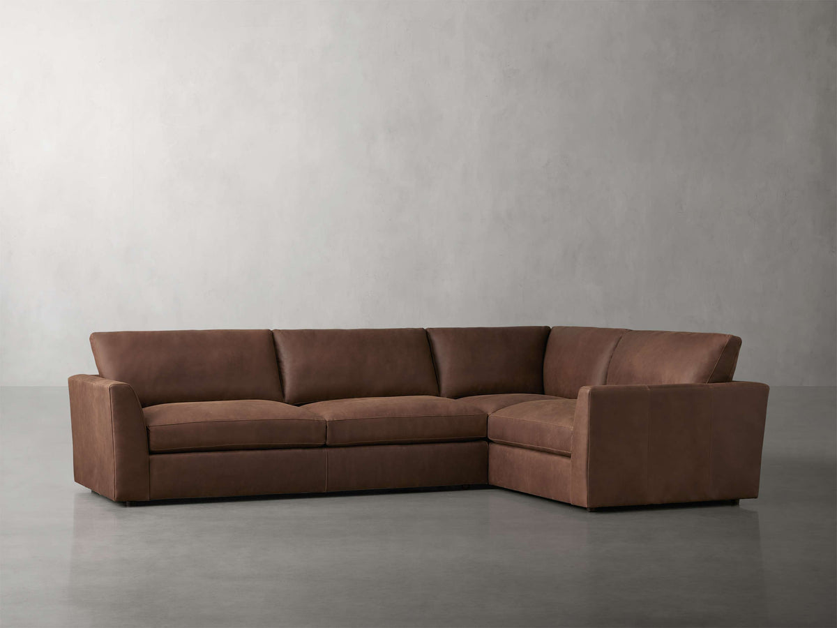 Vernon Leather Two-Piece Sectional