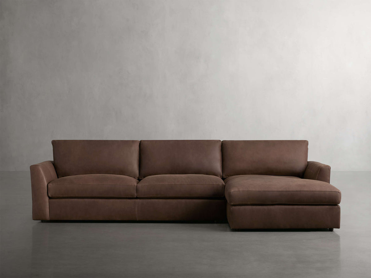 Vernon Leather Two-Piece Chaise Sectional