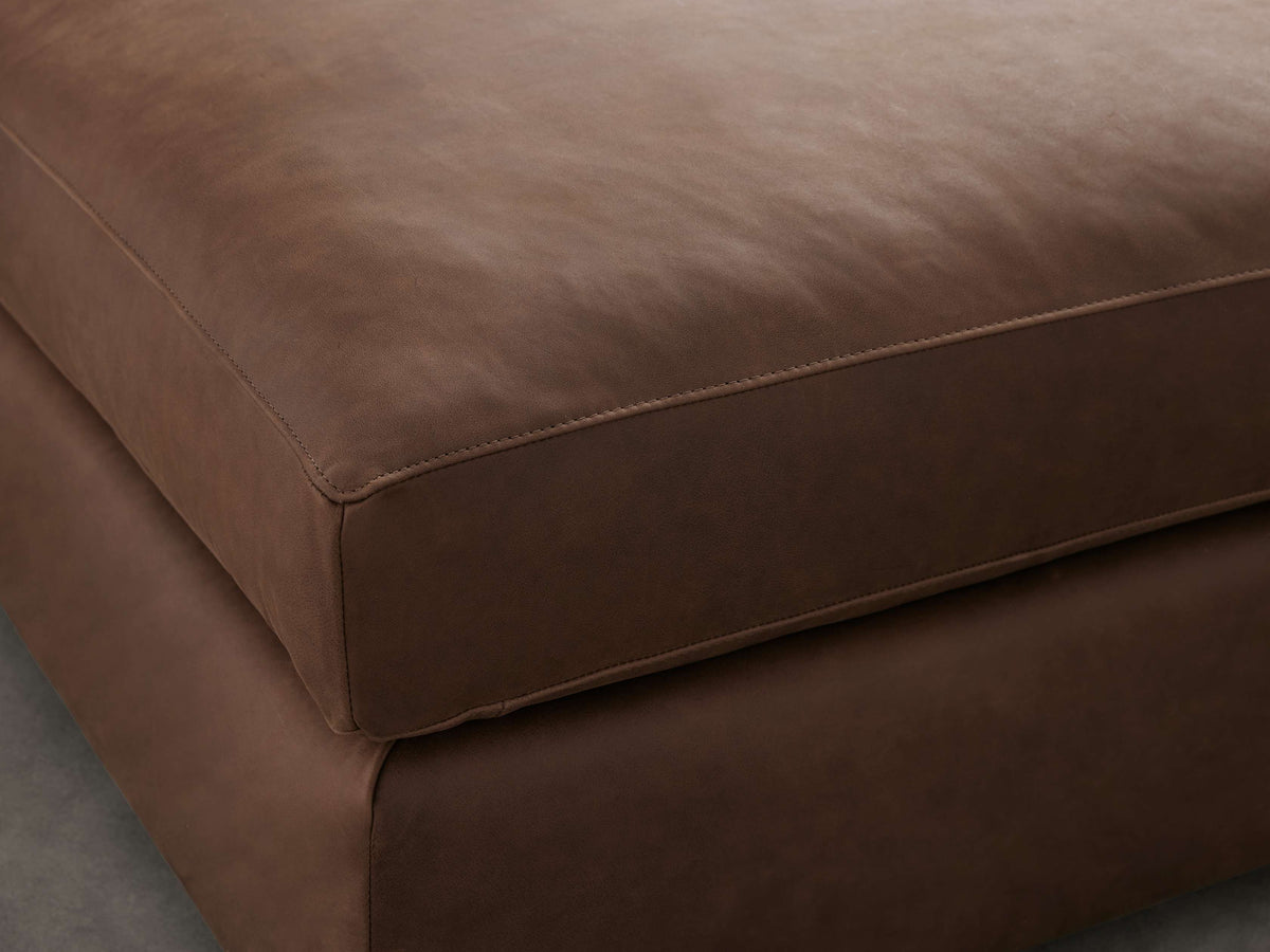 Vernon Leather Ottoman
