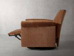 Rudy Rolled Arm Swivel Recliner