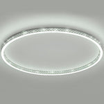 Modern Round Dimmable Flush Mount Lights LED Ceiling Light with Hollow Edge