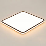 30'' Modern Square Black Frame LED Flush Mount Lights Dimmable Ceiling Lights