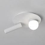 8'' Round Small Flush Mount Light with LED Bulb and Spotlight