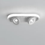 Rectangular Strip Flush Mount Kitchen Lighting Ceiling Light with Adjustable 2 Spotlight