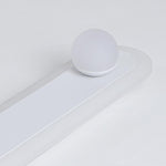 Rectangular LED Small Flush Mount Light with Spherical Bulb Spotlight