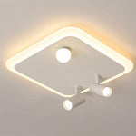 Rectangular Square Dimmable Flush Mount LED Lights with Adjustable Spotlights