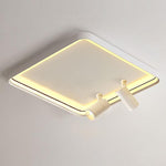 16'' Square Dimmable Flush Mount LED Lights with 2 Adjustable Spotlights Track Lights