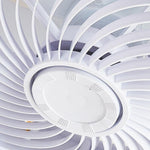 Goldish White Crown-Shaped Modern Bladeless Ceiling Fan with light and Remote