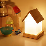 LED Wooden Small House Kids and Baby Lamp