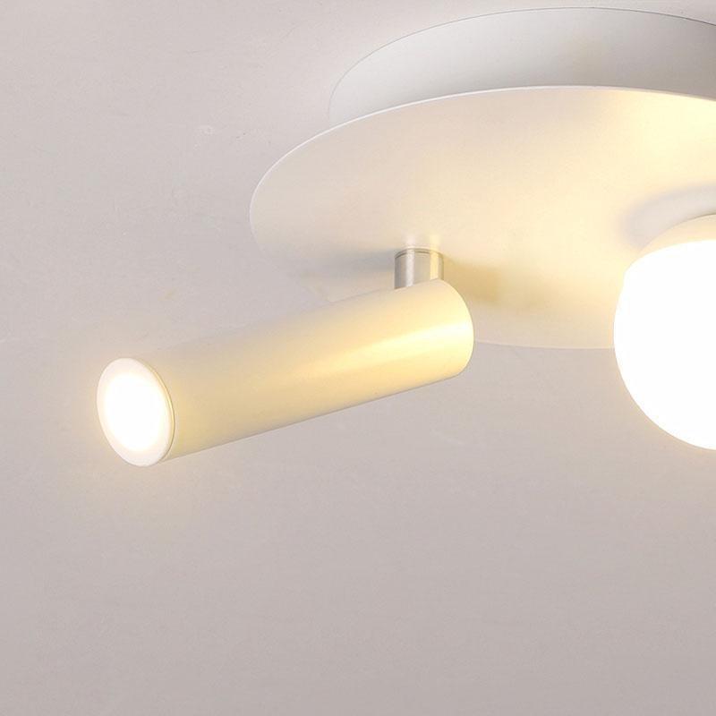 8'' Round Small Flush Mount Light with LED Bulb and Spotlight