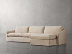 Helena Slipcovered Two Piece Chaise Sectional