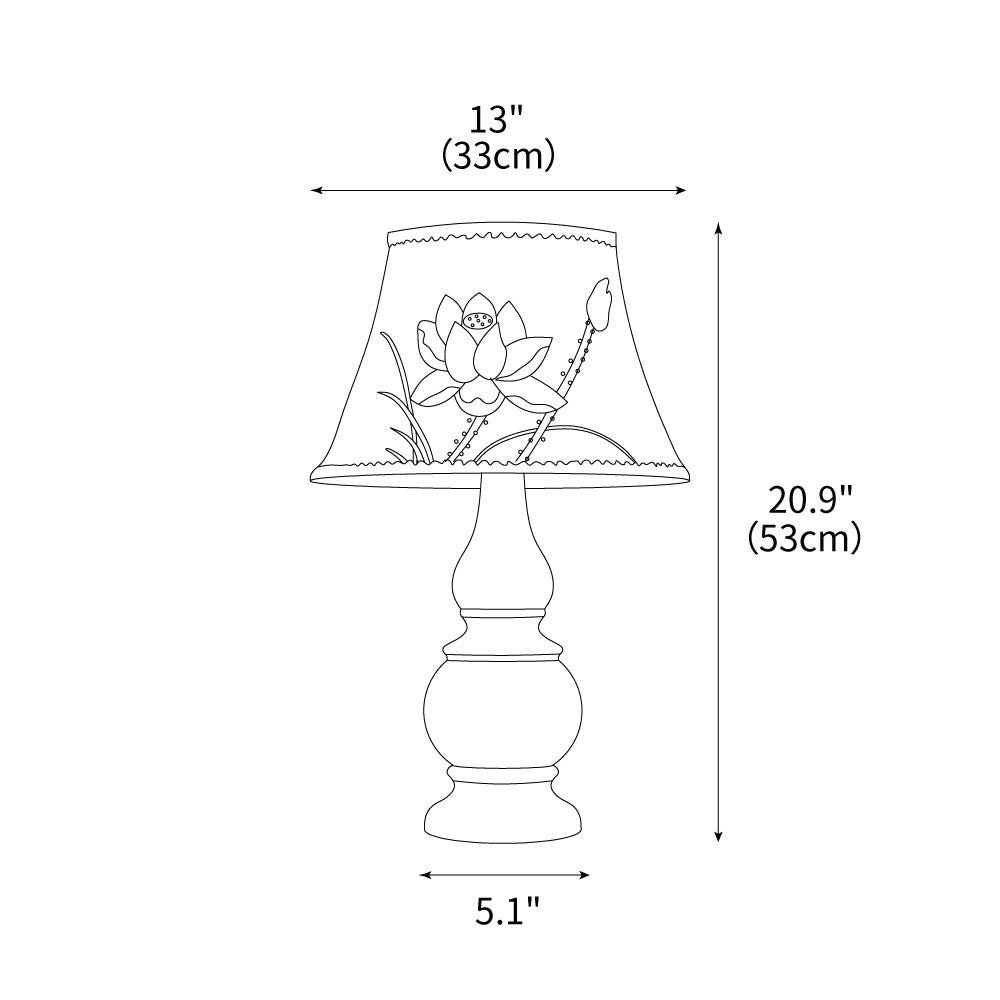 Zen Lotus Table Lamp 13"