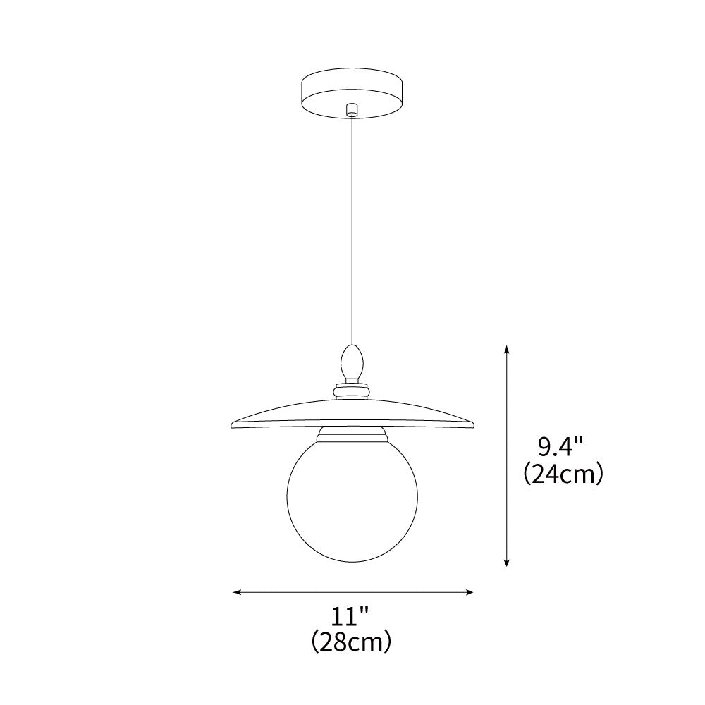 Zen Orb Pendant Light 11"