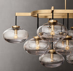 Cabrette Clear Glass Linear Chandelier 72"