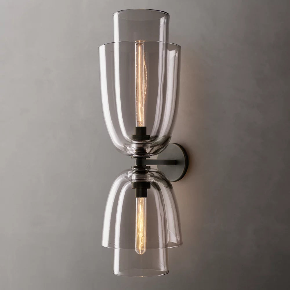 Blom Clear Glass Cloche Grand Sconce