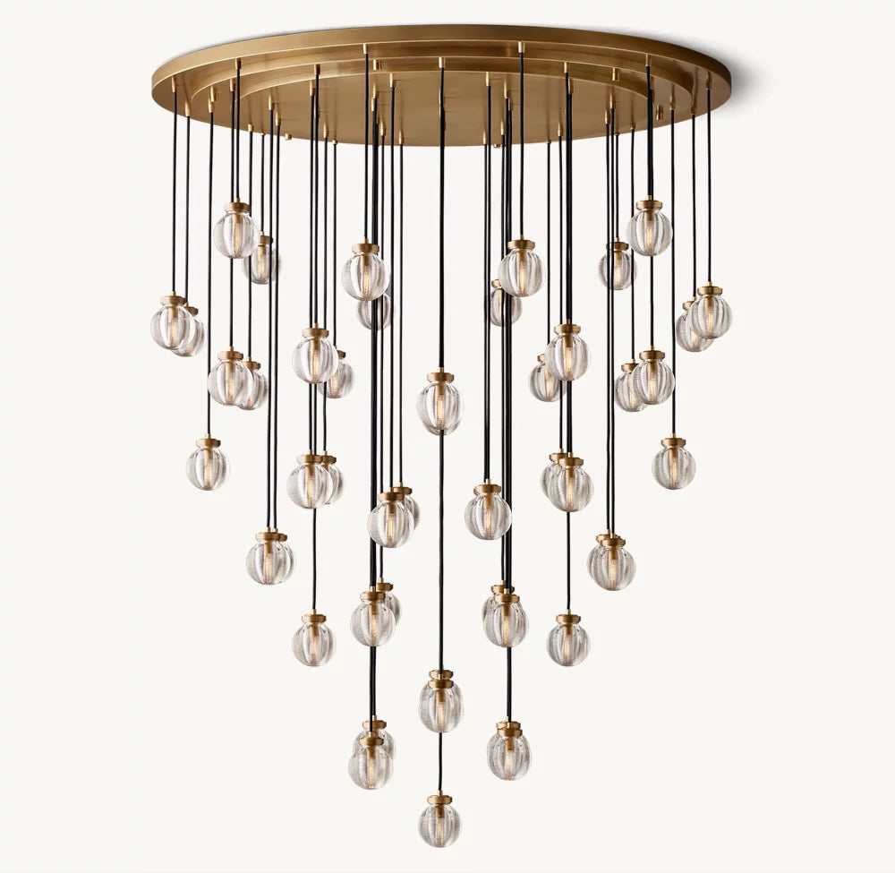 Pearl Round Chandelier 60"
