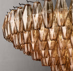 Chiara Smoke Glass Tiered Round Chandelier 37"