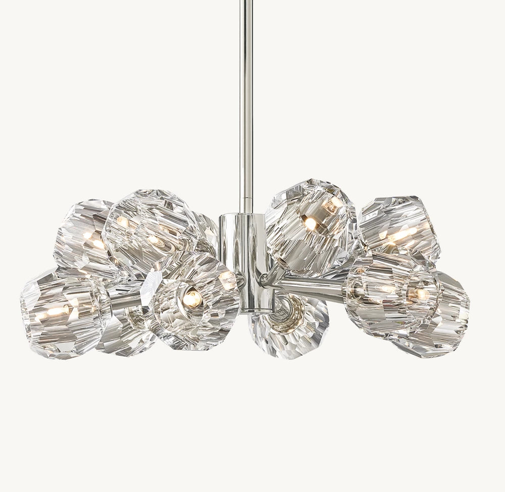 Boule De Cristal Clear Glass Round Chandelier 24"