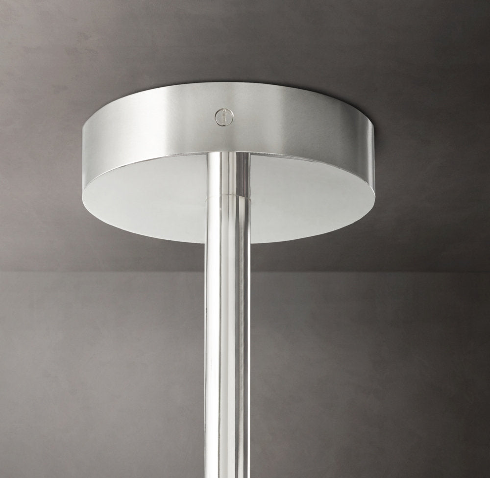 Glass Globe Mobile Three-Arm Chandelier 46"