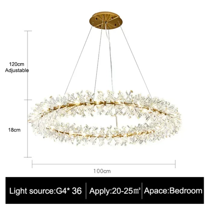 Mira Crystal Modern Chandelier