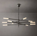 Rousseau 10-Light Mobile Etched Rod Chandelier