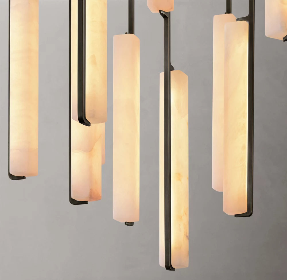 Audubon Alabaster Round Chandelier 56"