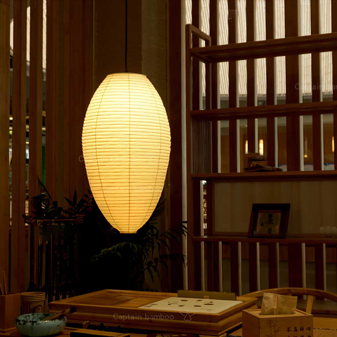 Washi Paper Chestnut Pendant Lamp