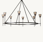 Torche De Verre Round Chandelier 58"