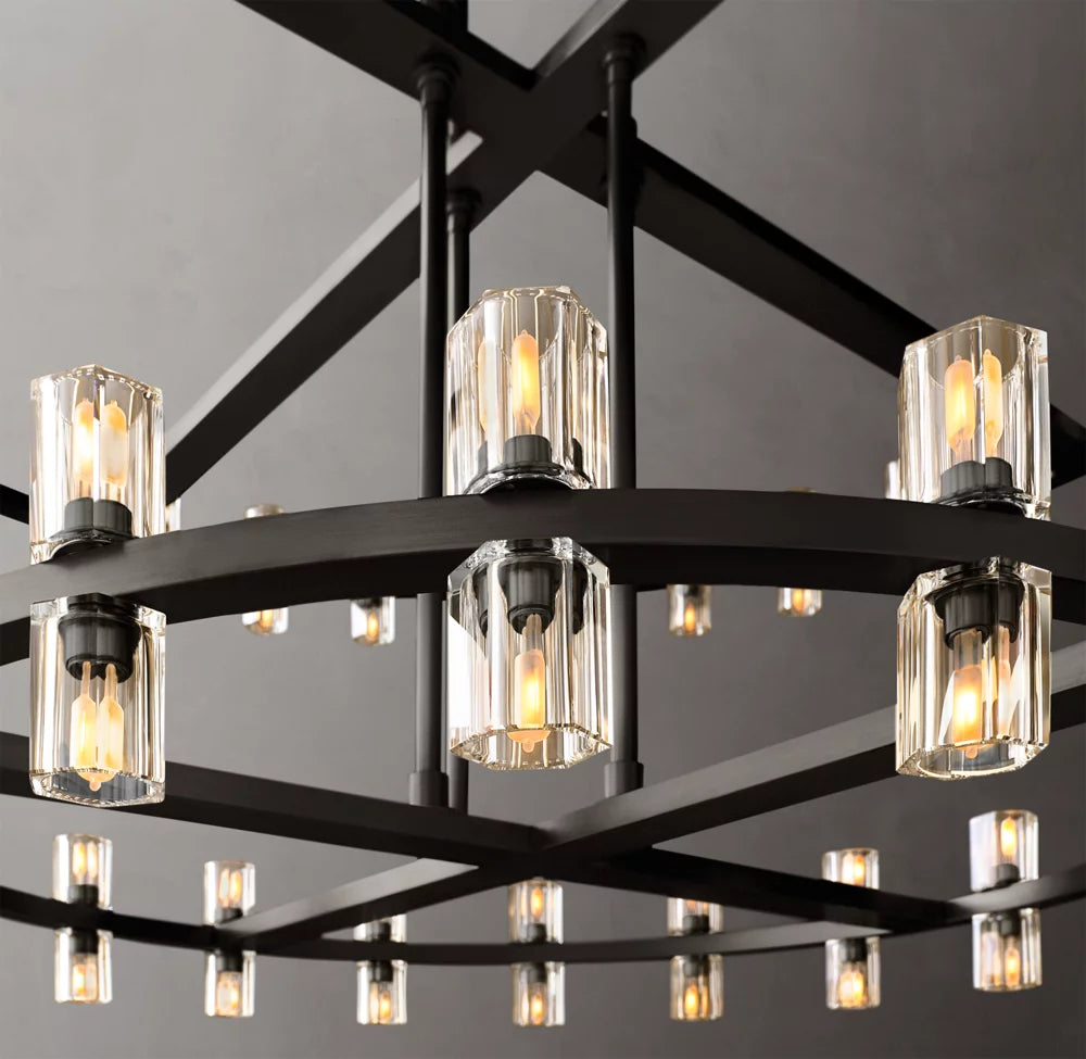 Arcachon LED Round Two-Tier Chandelier 60"