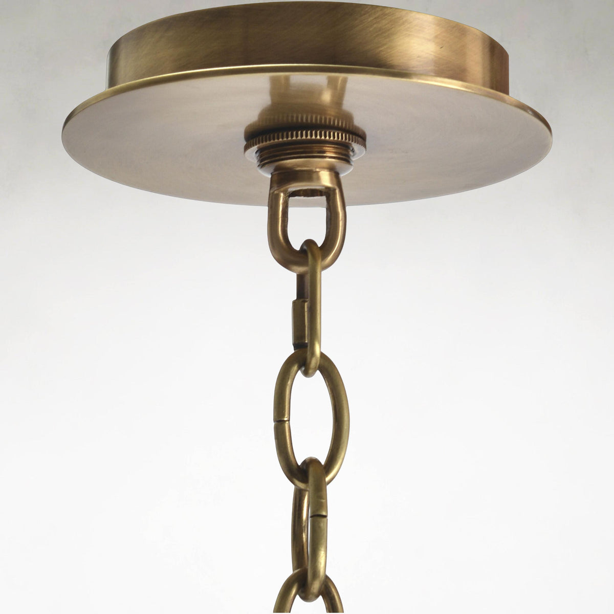 Acrylite 6-Light Brass and Acrylic Ceiling Chandelier