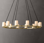 Pauillac Fabric Shade Round Chandelier 48"