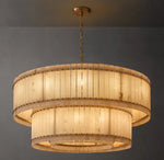 San Marco Alabaster Round Tiered Chandelier 60"