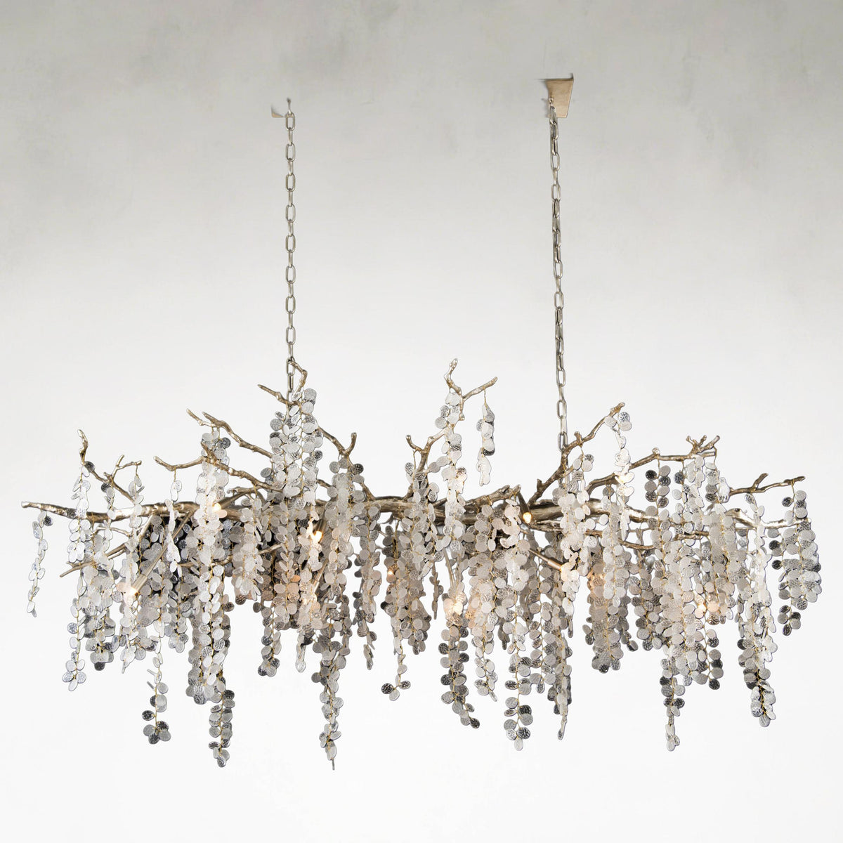Shiro-Noda 15-Bulb Pale Champagne Chandelier Ceiling Light