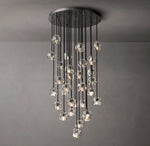 Boule De Cristal Clear Glass Round Cluster Chandelier 30"
