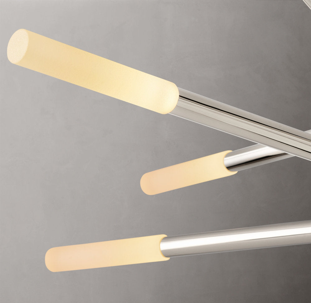 Rousseau 8-Light Mobile Etched Rod Chandelier