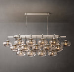 Cabrette Clear Glass Linear Chandelier 72"
