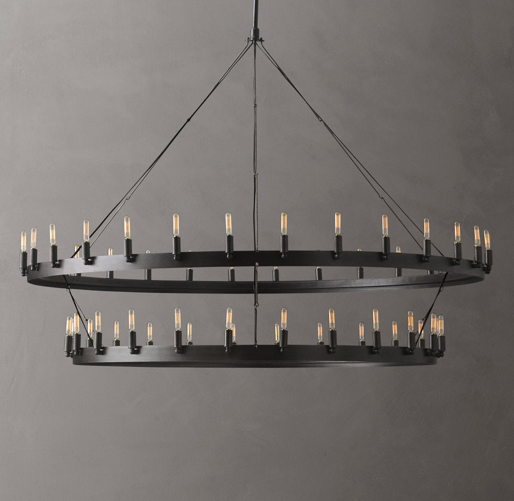 Camino Vintage Filament Two-Tier Chandelier 63"