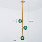 Elongated Gold Pendant Light Metal Glass Industrial Pendant Lighting