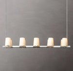 Pauillac Fabric Shade Linear Chandelier 49"