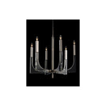 Leahs 6-Light 30-Inch Acrylic and Nickel Ceiling Chandelier