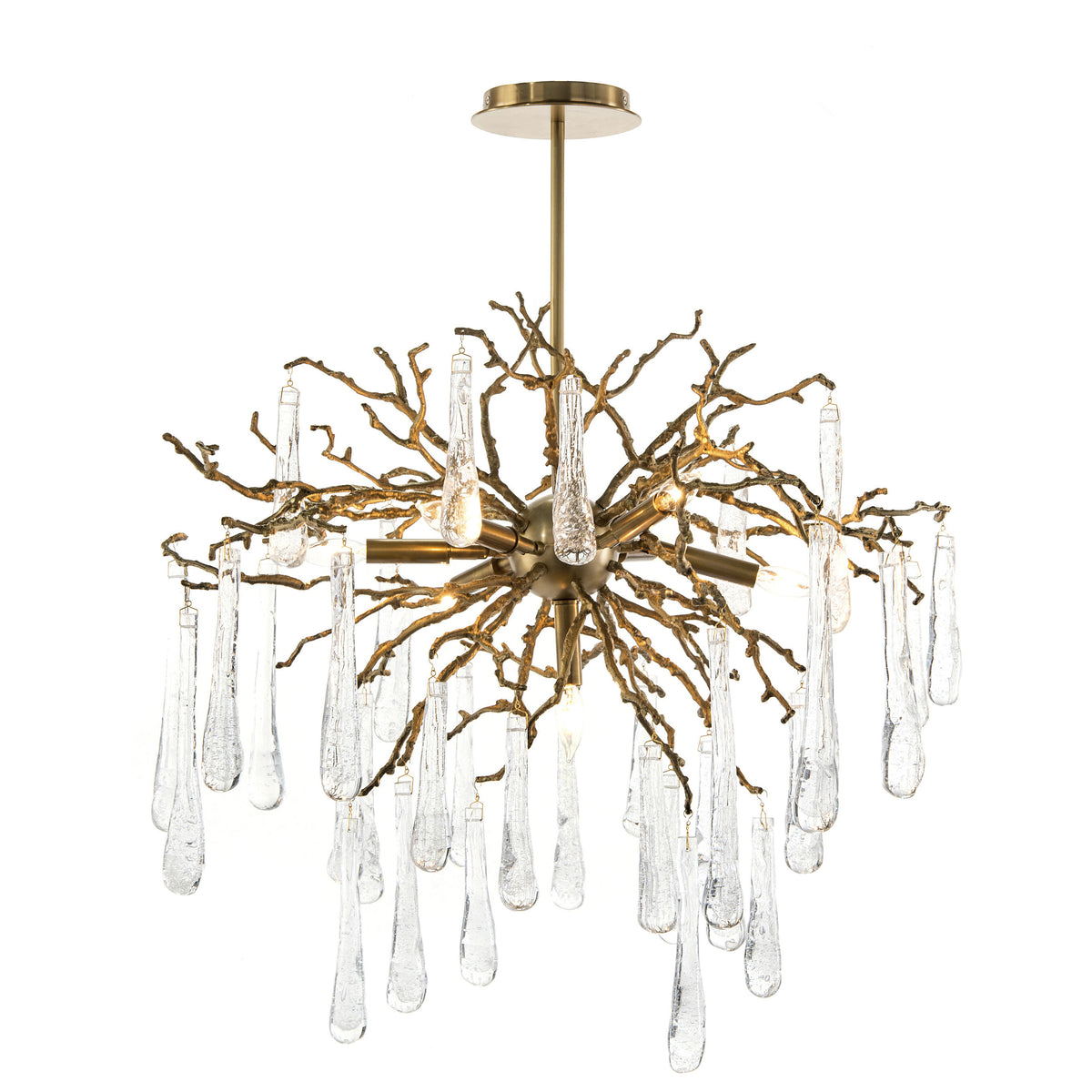 Leahs Seven-Light Brass Chandelier Ceiling Fixture